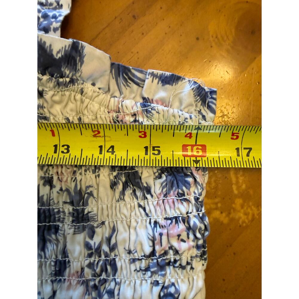 Abercrombie & Fitch Smocked Bodice Easy Maxi Dress Palm Tree Print Size XL - Picture 10 of 11